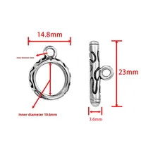 Fermoir OT en acier inoxydable anti-corrosion, couleur inaltérable, moulé d'une seule pièce, pour bijoux de bracelet DIY