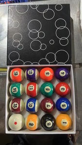 Fabrika doğrudan ucuz komple bir sınıf seti bilardo bilardo masası oyun topu 2-1/4 ''57mm havuz topu - Product Image 4