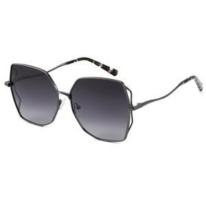 Gafas de Sol Geométricas Unisex, Montura Dorada Rosa, Lentes Degradados Marrones, 100% Protección UV, Moda Casual para Adultos - Product Image 5