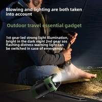 Nouveau ventilateur portable transfrontalier à fixation sur la taille, alimenté par USB, double usage (ventilateur et chargeur), mini, puissant flux d'air, veilleuse, à suspendre au cou