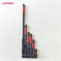 Embouts industriels en acier S2 LJ-04a, embouts Phillips antidérapants avec manchon en caoutchouc, oxyde noir résistant à la corrosion, 25-150 mm, pour perceuse à percussion DIY