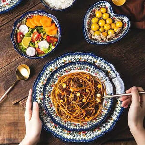 Éléments ethniques fantaisie dubaï ensembles d'assiettes vaisselle vaisselle ensembles de vaisselle ensemble de vaisselle en céramique turque - Product Image 4