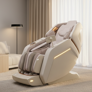 Fauteuil de relaxation 4D en cuir de luxe avec contrôle IA pour le cou et les jambes - Product Image 1