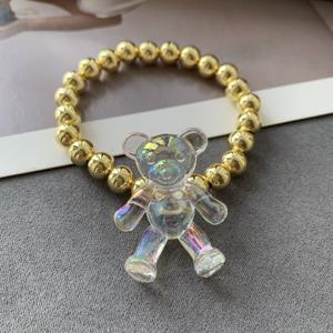 <span class=keywords><strong>BD</strong></span>-C5045 belle ours mignon Bracelets pour femmes cadeau coloré dessin animé Bracelets pour vacances <span class=keywords><strong>perles</strong></span> Bracelet plaqué or Top Design - Product Image 4