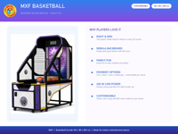 Jeu de basket-ball Arcade Hoops à monnayeur avec chronomètre de score pour centre commercial FEC