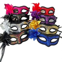 Masques de mascarade pour femmes, masques vénitiens à paillettes, masques demi-visage à fleurs, costumes de carnaval, décorations pour bal de promo