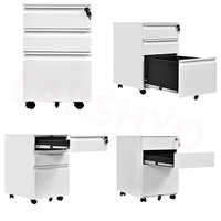 Classeur moderne en acier et métal, rail mobile sur pied, tiroir latéral à verrouillage plat, rangement, bureau à domicile, atelier de gymnastique