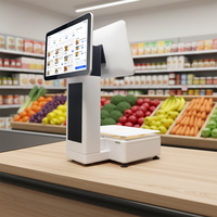 Système de point de vente tout-en-un de haute qualité 15,6'' Win11 I3/I5/I7 pour restaurant, borne de paiement, système de point de vente pour la vente au détail