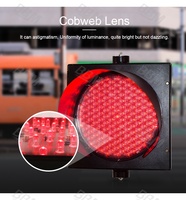 Pemasok Lampu Lalu Lintas Dia.400mm(16inci) Lampu Lalu Lintas LED Bola Merah dengan Lensa Jaring Laba-laba
