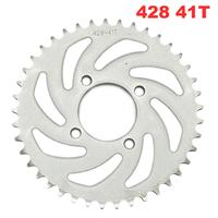 428 chaînes 41T 52MM, pignons de chaîne de moto, pignon arrière pour 90cc 110cc 125cc 140cc Dirt Pit Bike ATV Quad Go-Kart