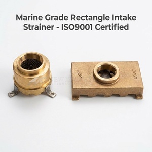 Crépine d'égout rectangulaire marine en bronze de 3/4 po pour accessoires de bateau et yacht, fabriquée à Taïwan - Product Image 2