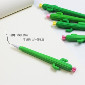 Stylo gel Cactus en caoutchouc souple 0,5 mm Couleurs assorties Utilisation au bureau et à l'école - Product Image 4