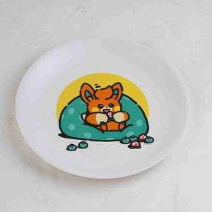Service de table pour enfants en plastique incassable, assiettes rondes, gobelets et plateau, motif dessin animé - Product Image 3