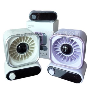 Ventilador de escritorio de alta velocidad HX F399B, miniventilador oscilante recargable para uso en escritorio de dormitorio de estudiantes - Product Image 5