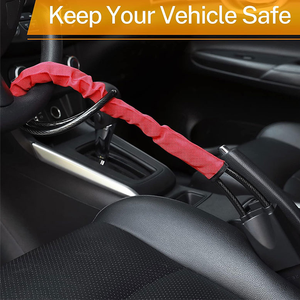 Xiangta Cable antirrobo asiento cinturón <span class=keywords><strong>de</strong></span> <span class=keywords><strong>seguridad</strong></span> volante bloqueo funcional aleación acero dirección bloqueo para coche camión SUV Van RV - Product Image 4