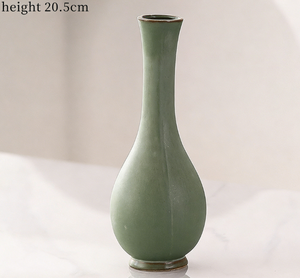 Chinese Style Glazed Ceramic Vase With Hydroponic Function for Desktop Fresh <b>Flower</b> <b>Display</b> Home Decor Accent - Product Image 4