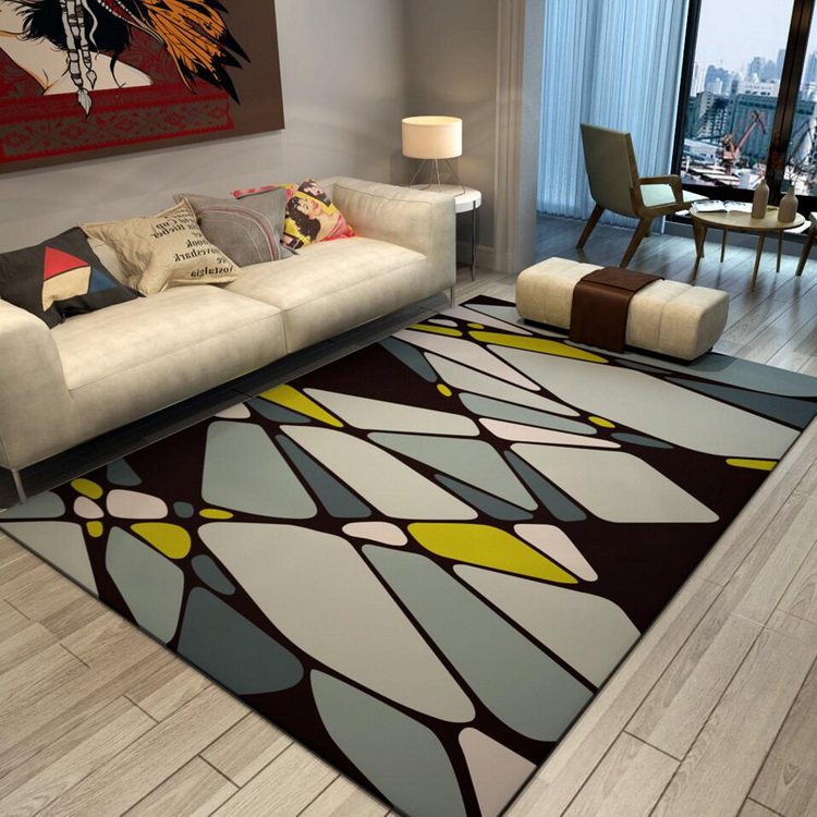 Напечатанные мягкие коврики для комнаты прямоугольные Нескользящие заполненные 3D ковры