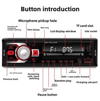 Reproductor MP3 Universal para Auto, Radio FM, Cargador USB Doble, Reproducción desde Memoria