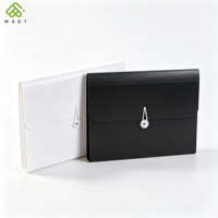 Pochette multi-poches A4 en PP avec logo personnalisé, fermeture à boucle élastique, dossier extensible pour l'école, le bureau et le rangement