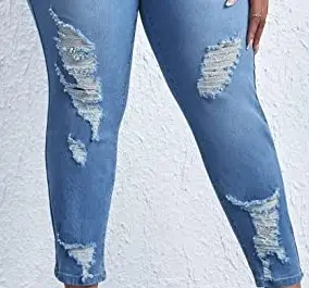 Personality Street Trend Denim Trousers Of Women Ladies Stretch High Waist Ripped Straight Jeans For Women Casual Skinny Jeans