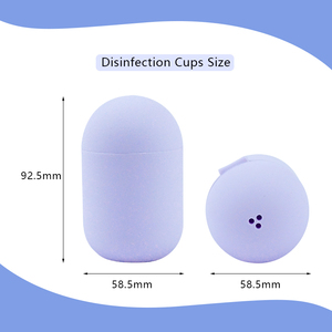 Vaso Esterilizador Reutilizable de Silicona 100% Ecológico y Suave Patentado por Aobo, Diseño Portátil Apto para <span class=keywords><strong>Microondas</strong></span> para la Menstruación - Product Image 4