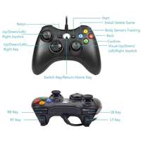 Manette de jeu filaire USB pour Microsoft Xbox360, prix de gros