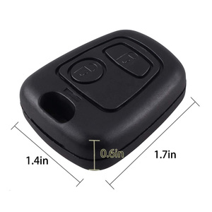 Boîtier de télécommande à <span class=keywords><strong>2</strong></span> <span class=keywords><strong>boutons</strong></span> compatible avec Peugeot 107 207 407 206 306 406 806 et pour Citroën C1 C21 <span class=keywords><strong>C3</strong></span> C4 C5 - Product Image 4