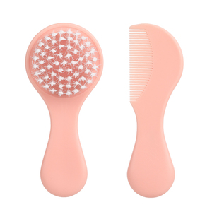 Nuevo Producto 2025, <span class=keywords><strong>Set</strong></span> de 2 Piezas para Protección del Bebé, Peine para Masaje del Cuero Cabelludo y Cepillo de Nailon PP para Recién Nacidos, Insertado en Paquete de Tarjeta - Product Image 5