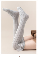Chaussettes mi-tube pour enfants Bow Lolita Filles Princesse Style Bas Printemps et Automne Bébé Chaussettes Longues Au Genou