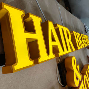 <span class=keywords><strong>Enseigne</strong></span> lumineuse personnalisée 3D à LED Letreros pour salon de coiffure, publicité, logo, <span class=keywords><strong>enseigne</strong></span> lumineuse extérieure pour salon de coiffure, éclairage LED pour entreprise - Product Image 6