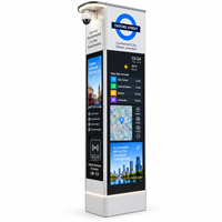 Panneau d'affichage électronique moderne pour arrêt de bus, alimenté à l'énergie solaire, avec logiciel Cloud durable et construction résistante aux intempéries
