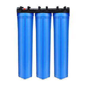 Botella de filtro universal triple azul de 20 pulgadas con prefiltro para máquinas expendedoras de agua comerciales de alta eficiencia - Product Image 2
