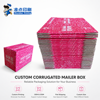 Caja de Cartón Corrugado Ecológica, Rígida, de Lujo, Color Rosa, Impresa Personalizada, para Empaque de Artículos Grandes, Suministro al por Mayor