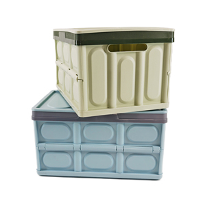 Caja de almacenamiento de plástico de gran capacidad con tapa Contenedor de almacenamiento de plástico duradero - Product Image 5