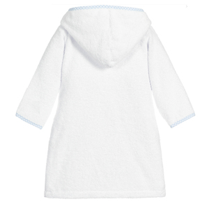 Albornoz Infantil RTS con Bordado de Nombre, <span class=keywords><strong>Bata</strong></span> de Baño para Bebés y Niños Pequeños, Algodón de Rizo Blanco con Ribete de Seersucker, Albornoz con Capucha 2026 - Product Image 3