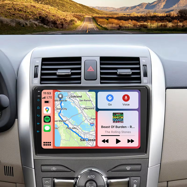 9" QLED Carplay Android Auto Car DVD Radio Car MP5 Player for Toyota Corolla 2009-2013 with BT/GPS/WiFi/SWC/DSP/AM/FM