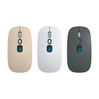 Ratón Óptico Inalámbrico Recargable de Modo Dual con Pantalla de Visualización de Energía, Interfaz USB/Tipo-C para PC/Laptop, Oficina y Juegos