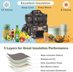 Muestra gratuita de neveras portátiles de TPU para senderismo con logotipos de colores personalizados, nevera portátil y aislada de TPU de 840D, tipo bolsa. - Product Image 5