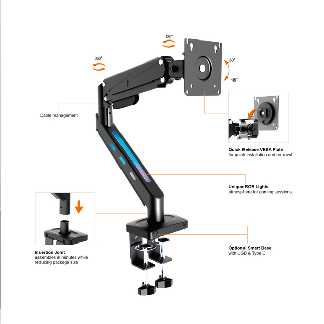 it's a bracket not monitor FocusMount 49 Inch Curved Monitor Desktop Mount Stand for Gaming