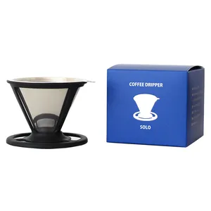 Caffè portatile con gocciolatore a tazza in acciaio inossidabile ecologico con supporto in PP