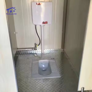 Nouvelles toilettes publiques préfabriquées portables, toilettes de salle de bain, toilettes mobiles en acier d'extérieur avec salle de douche - Product Image 6