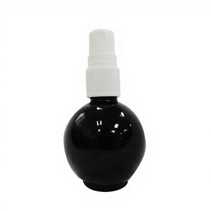 Flacon pompe en verre rond rechargeable de 40 ml pour crème et sérum de soin de la peau avec bouchon à vis - Product Image 1