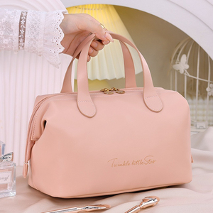Bolsa de almacenamiento francesa de mano de cuero PU nueva belleza de moda de gran capacidad portátil cuidado de la piel <span class=keywords><strong>maquillaje</strong></span> y bolsa de inodoro - Product Image 4
