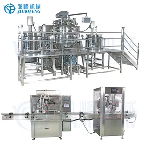 Automatic Vacuum Mayonnaise Emulsifying Mixer Making Machine Salad Sauce Dressing Mixing Filling Capping Production Line