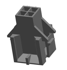 ตัวเรือนขั้วต่อ Mini-Fit <span class=keywords><strong>BMI</strong></span> ระยะห่างระหว่างขั้ว 4.20 มม. แบบสองแถวพร้อมหูยึดแผง 42474 42475 ตัวเชื่อมต่อแบบสายต่อสาย - Product Image 2