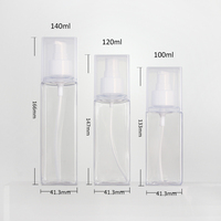 Vente en gros de flacons pompe vides en plastique PETG de 100 ml, 120 ml, 140 ml pour lotion, lavage des mains, type de fermeture à pompe, vaporisateur