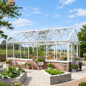 Solarium en verre GS avec base en brique surélevée pour la protection contre la pluie et l'intimité - Product Image 6