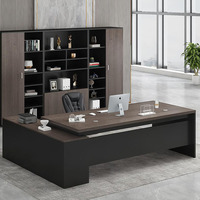 Fabrication de meubles de bureau Table de PDG traditionnelle luxueuse Bureau en L exclusif Boss