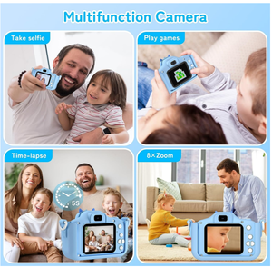 3-12 yaşında erkek kız Mini karikatür Cartoon dijital şarj edilebilir Video kamera 2.0 inç IPS ekran 32GB güzel çocuklar kamera - Product Image 5