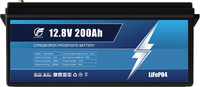 Baterai LiFePO4 12V 24V 12.8V 25.6V 50Ah 100Ah 200Ah 280Ah 300Ah Deep Cycle untuk Karavan dan Kapal Pesiar